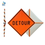Roll Up Sign & Stand - 36 Inch Reflective Detour Roll Up Traffic Sign